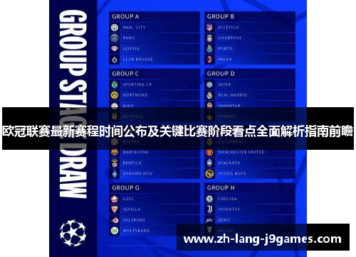 欧冠联赛最新赛程时间公布及关键比赛阶段看点全面解析指南前瞻